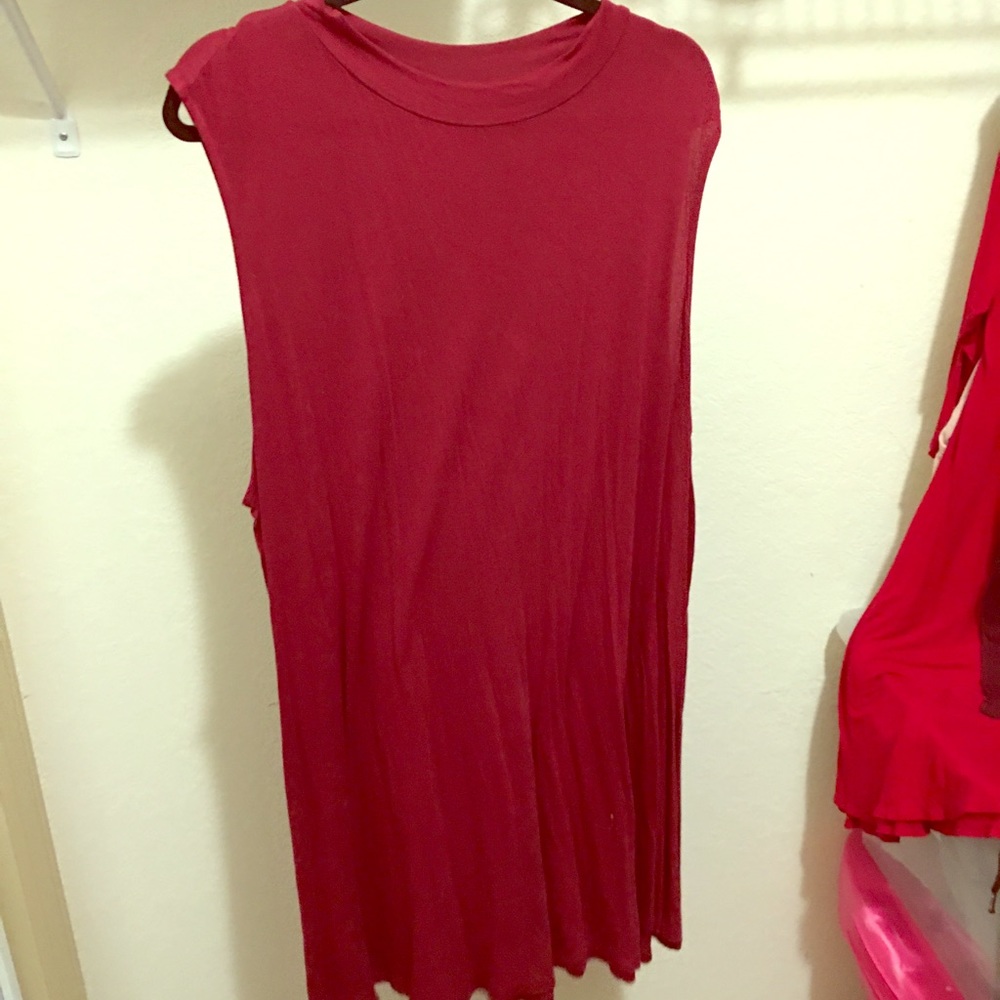 Maroon Sleeveless Dress